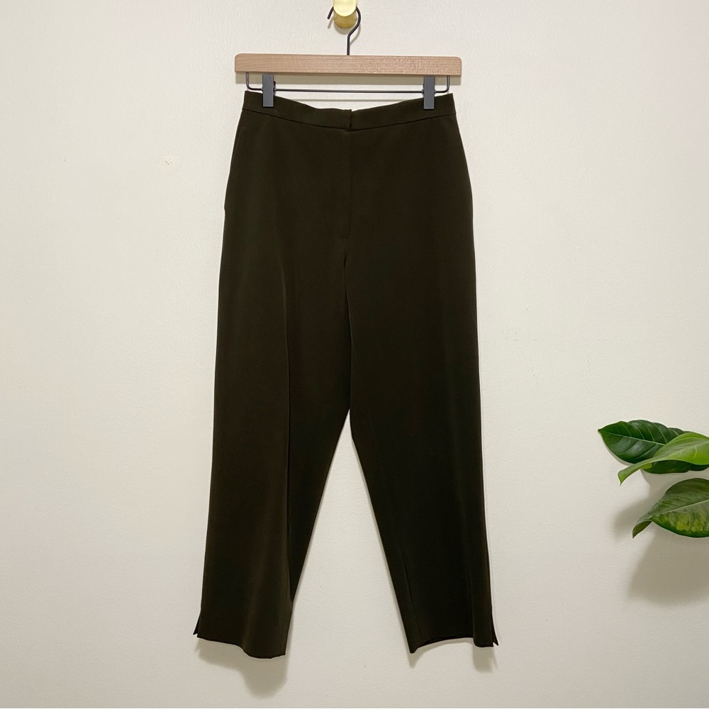 Jil Sander Brown High Rise Ankle Trouser Pants